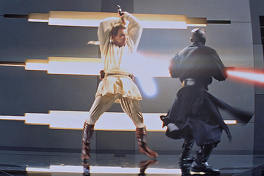 Star Wars I: The Phantom Menace – 35mm Film Cells Strip from the Movie  (Darth Maul Vs Obi-Wan Kenobi) - SignedForCharity