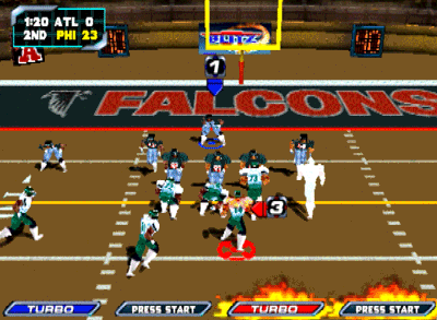 N64TH STREET — The tenacious teams of NFL Blitz 2000, by Midway.