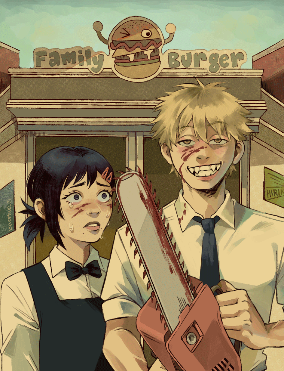 ahlyvia👍👍 — basstual: chainsaw man x american gothic DANCE...