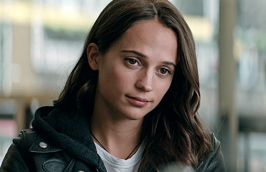 I only play for sport — ALICIA VIKANDER as Lara Croft, unused promo