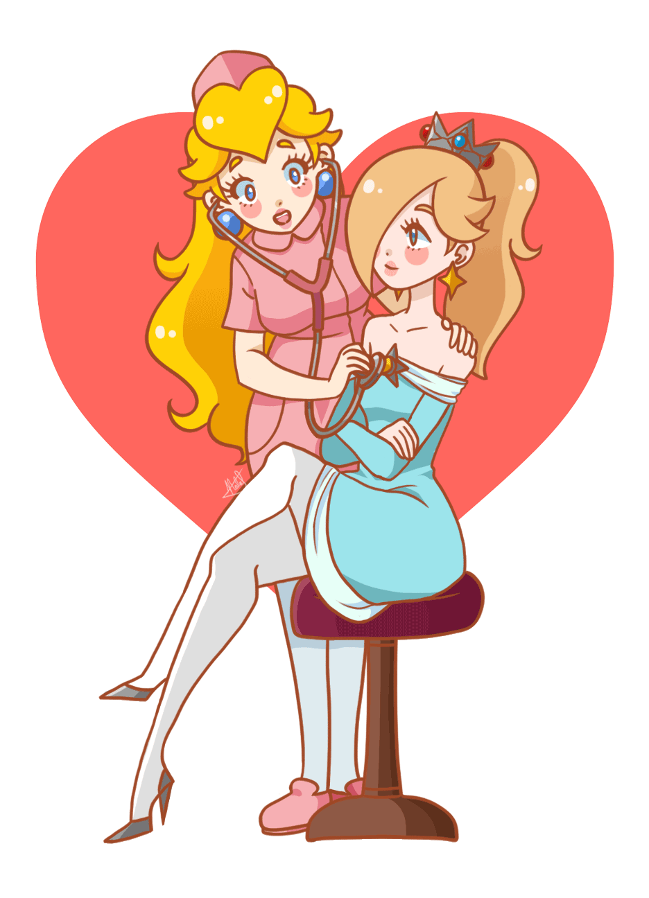 Commission for TymanTmac Nurse Peach and Rosalina – @nrorihime on Tumblr