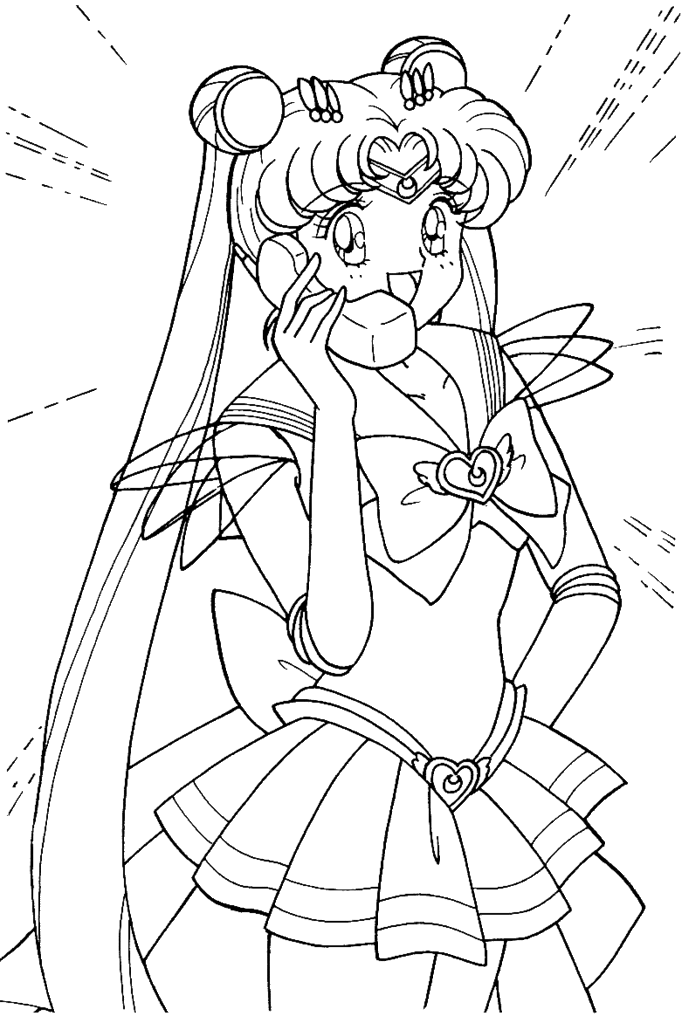 Silver Moon Crystal Power Kiss Super Sailor Moon Coloring Pages Part 1