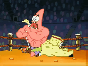Crispy After Dark — Spongebob and Patrick in: Bun Wrestling!
