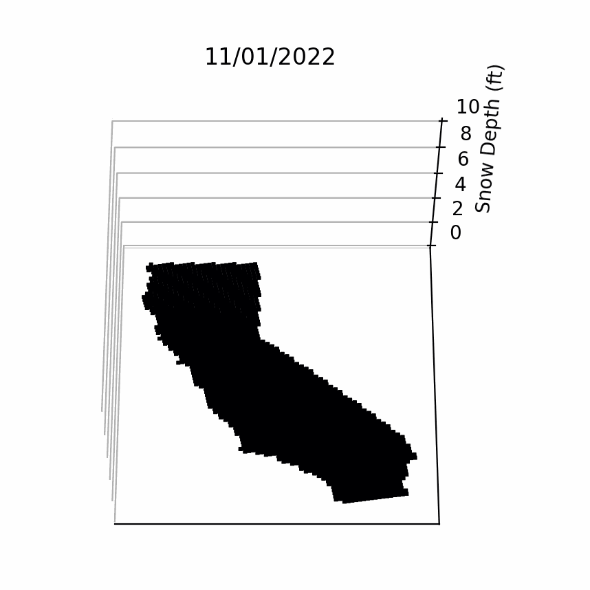 California Snow Depth Visualized, Winter... Maps on the Web