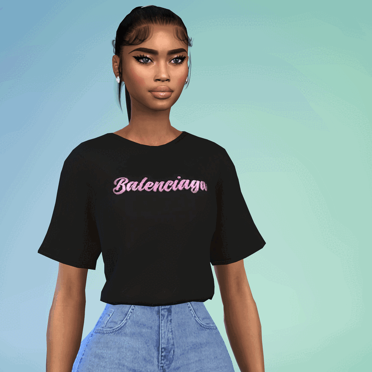 PlatinumLuxeSims — Luxe ‘B’ T-Shirt • 5 Swatches DOWNLOAD Patreon...