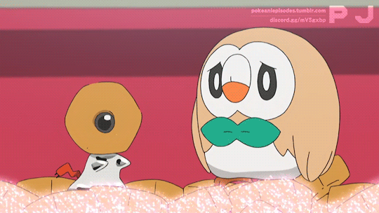 Pokeaniepisodes Rowlet Likes The Smell Of Smiling Performer