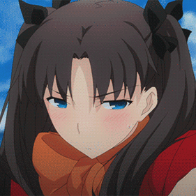 Anxiety Icons Anime Rin Tohsaka Fate Stay Night