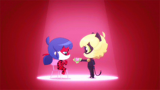 Miraculous Ladybug Chibi Chat Giving Ladybug A Rose Chibi Episodes