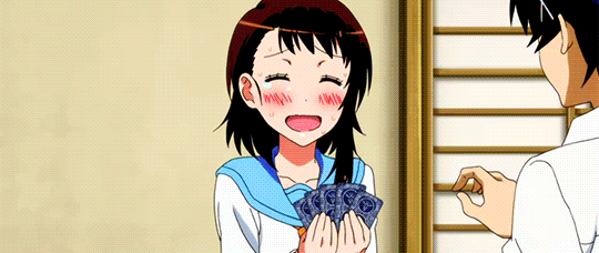 The worst poker face ever. / anime gif :: anime :: reaction :: Nisekoi ( False Love) :: Nisekoi - JoyReactor