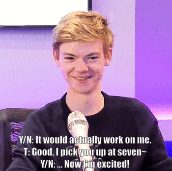 Welcome Imagine Thomas Brodie Sangster flirting