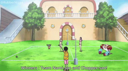 NAMI x ROBIN Volleyball Scene [One piece film Gold] 