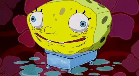 How to recreate the gif that shows Spongebob with a crying face and the  picture undergoes several effects like turning into a cube and splitting  away in half? : r/NoStupidQuestions