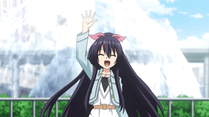 anime girl waving hand 11467694 Vector Art at Vecteezy