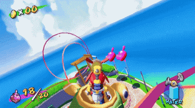 Small Mario Findings During the roller coaster segments in Super