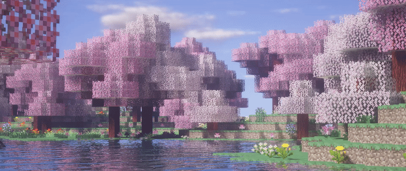 Cherry Blossom Orchard Minecraft Aesthetic