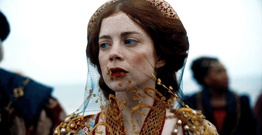 Charlotte Hope as Catherine of Aragon in The Spanish Princess.