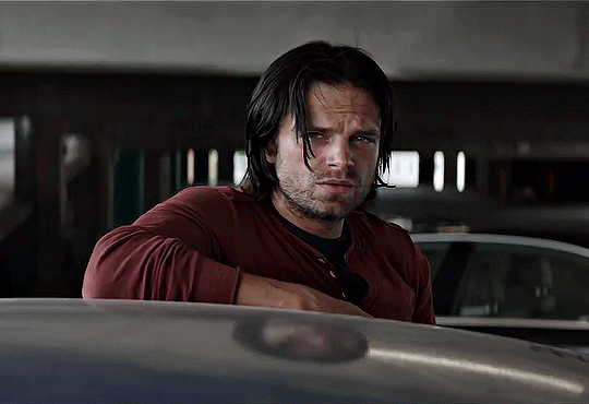 bucky barnes red henley shirt