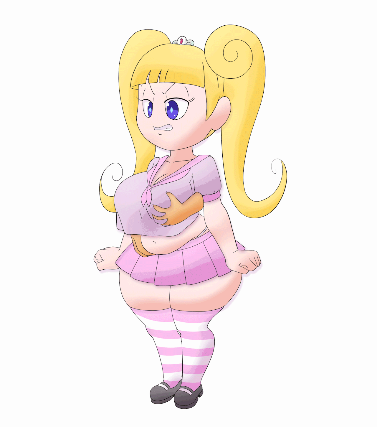 I colored in an animation of Demandi being annoyed by hands! 