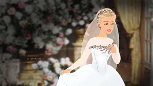 Animated Cinderella is donning a 2015 s version of her wedding