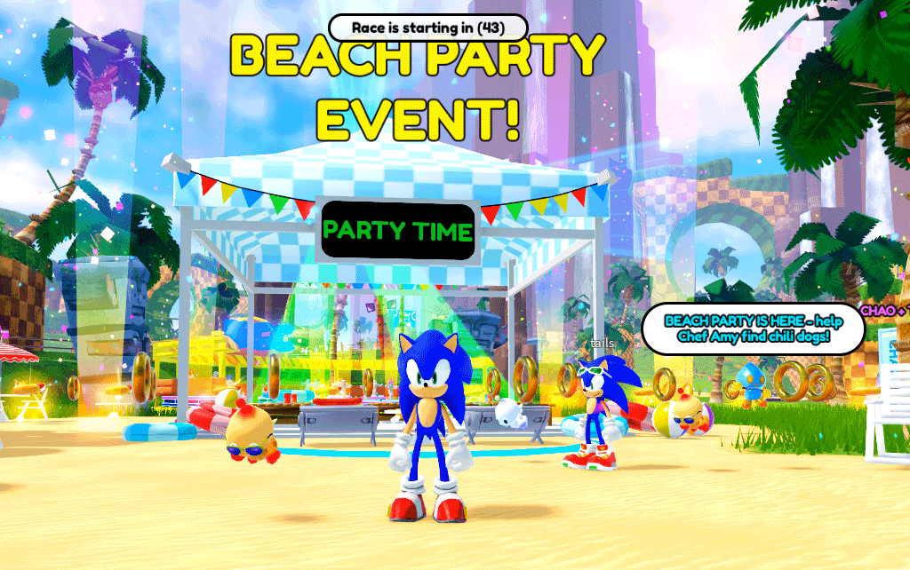 Roblox Sonic Speed Simulator Beach Party update patch notes