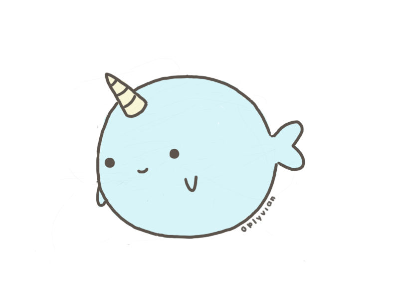 pyon pyon — Narwhals, narwhals swimming in the ocean, causing