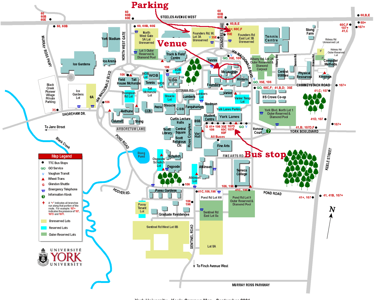 The York University Handbook This Is A Simplified Map Of The York Keele 5438